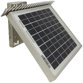 Solar panel on its mounting bracket